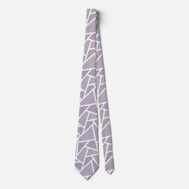 Lavender mosaic pattern neck tie (Front)