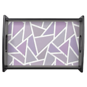 Lavender mosaic pattern serving tray