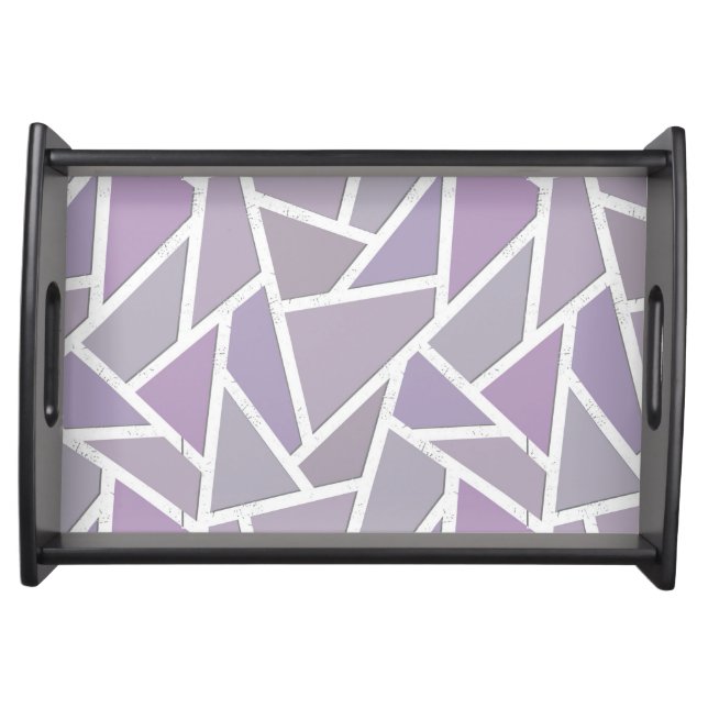 Lavender mosaic pattern serving tray (Front)