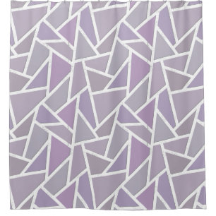 Lavender mosaic pattern shower curtain