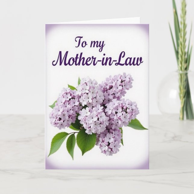 Lavender Motherinlaw Card (Front)