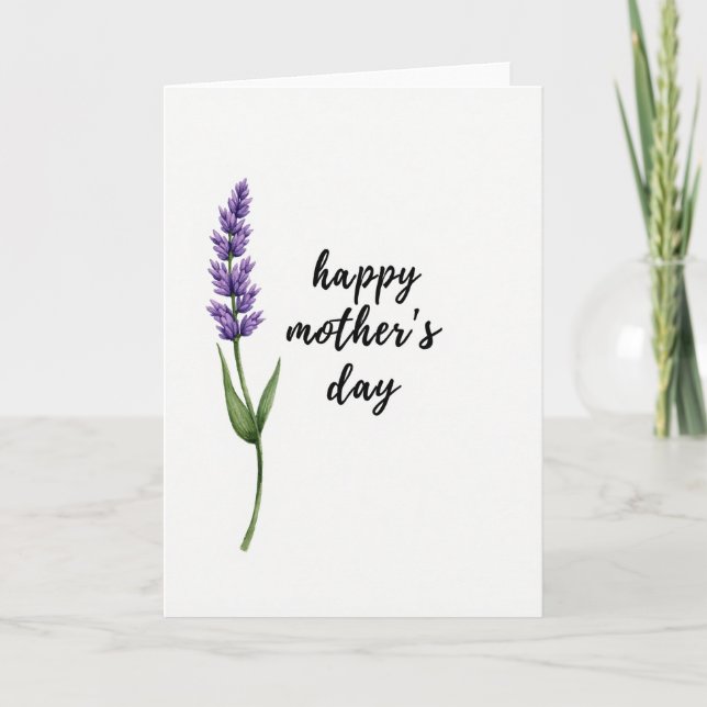 Lavender Mothers Day Art Card (Front)