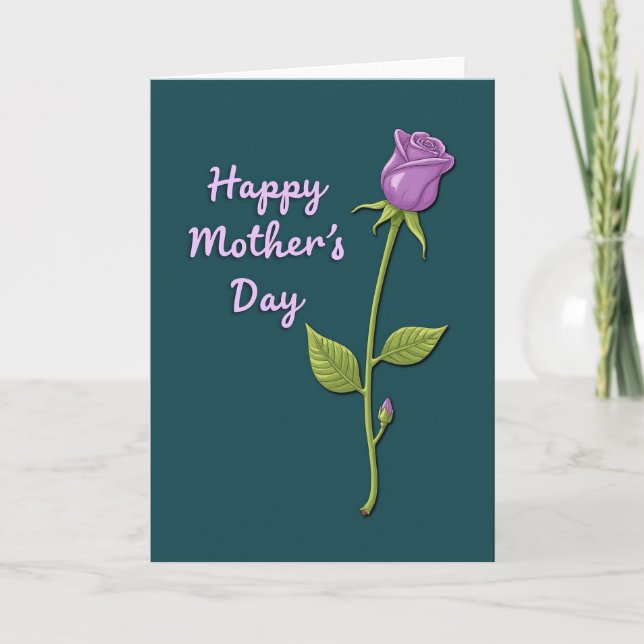 Lavender Mothers Day Floral Card (Front)