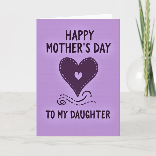 Lavender Mothers Day Heart Card (Front)