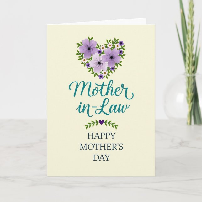Lavender Mothers Day Image Card (Front)