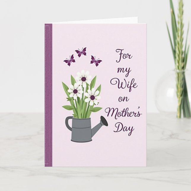 Lavender Mothers Day Insect Card (Front)