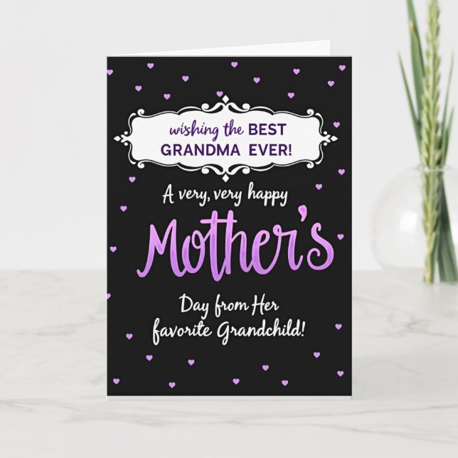 Lavender Mothers Day Script Card (Front)