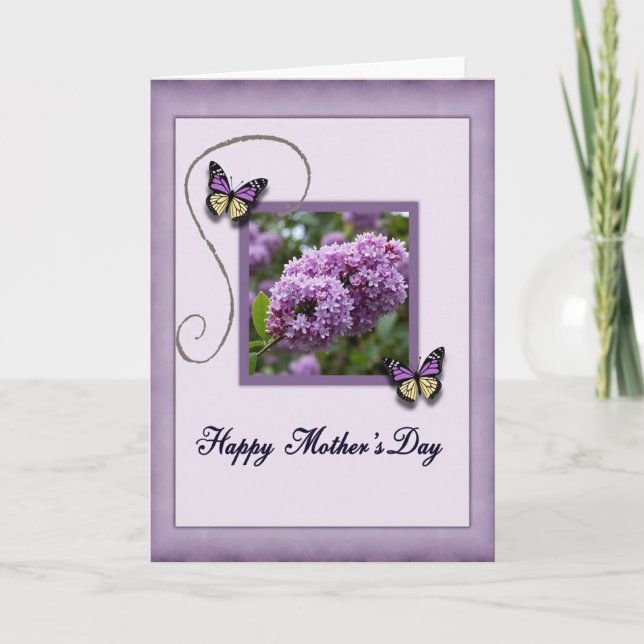 Lavender Mothers Day Spring Card (Front)