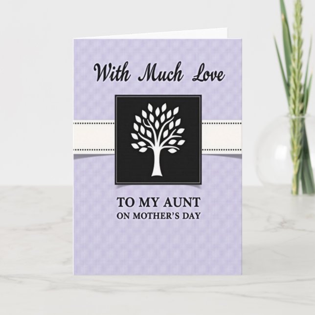Lavender Mothers Day Tree Card (Front)