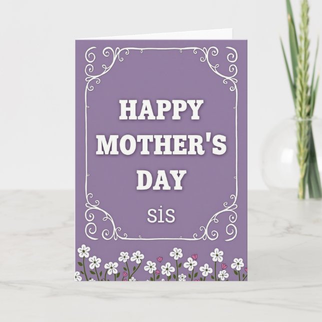 Lavender Mothers Day Wish Card (Front)