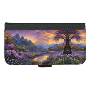 Lavender Mountain Valley at Dawn iPhone 8/7 Plus Wallet Case