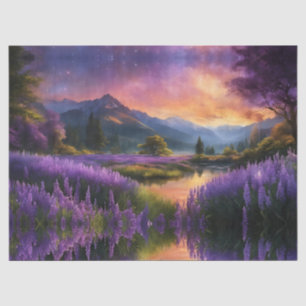 Lavender Mountain Valley at Daybreak Tissue Paper