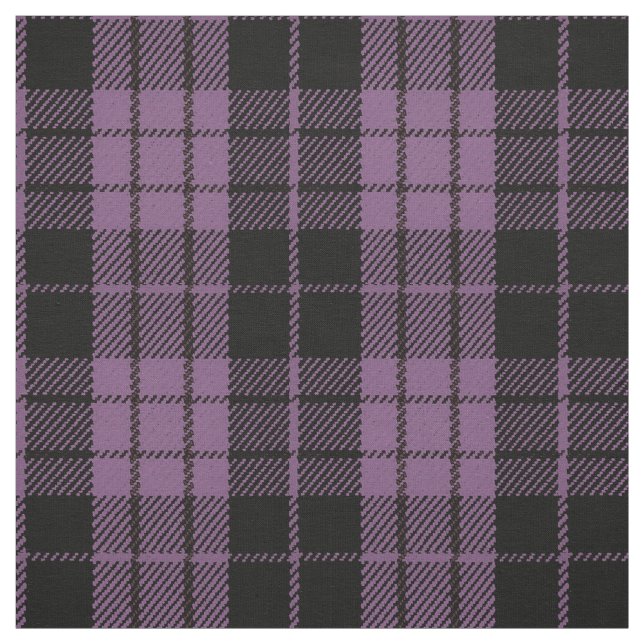 lavender multi black stripe plaid fabric (Swatch)