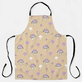 Lavender Mushrooms in the snow Apron
