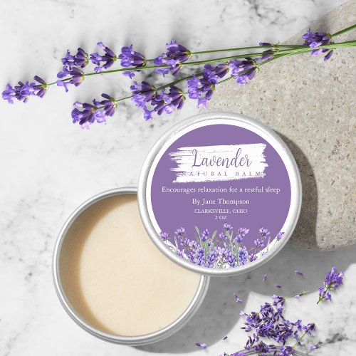 Lavender Natural Balm Label