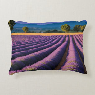 Lavender Nature Outdoors Landscape Calm Peaceful  Accent Pillow
