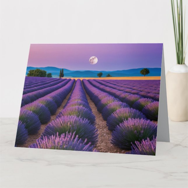 Lavender Nature Outdoors Landscape Calm Peaceful  Card (Front)
