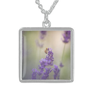 Lavender Nature Photo Sterling Silver Necklace