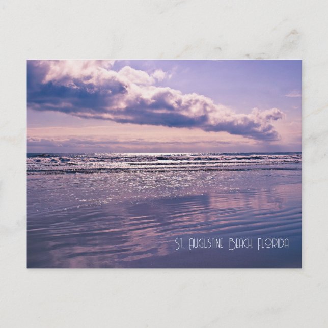 Lavender Ocean Sunrise Postcard (Front)