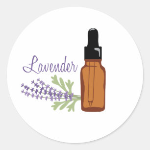 Lavender Oil Classic Round Sticker