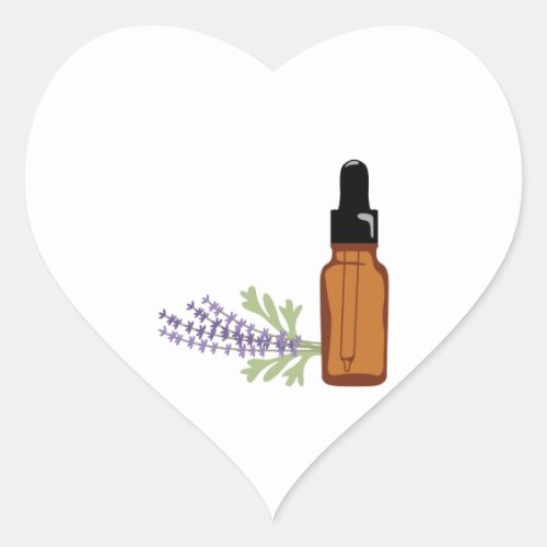 Lavender Oil Heart Sticker