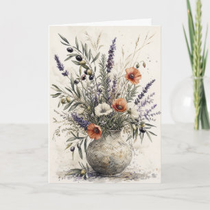 Lavender & Olive Botanical Greeting Mediterranean Card