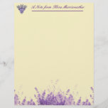 Lavender on Parchment Personalized Stationery