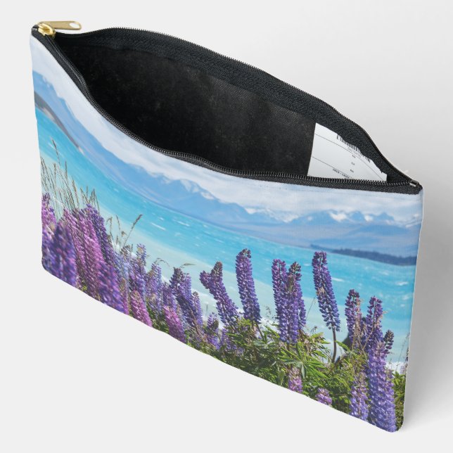 lavender on the lake shore accessory pouch (Open)