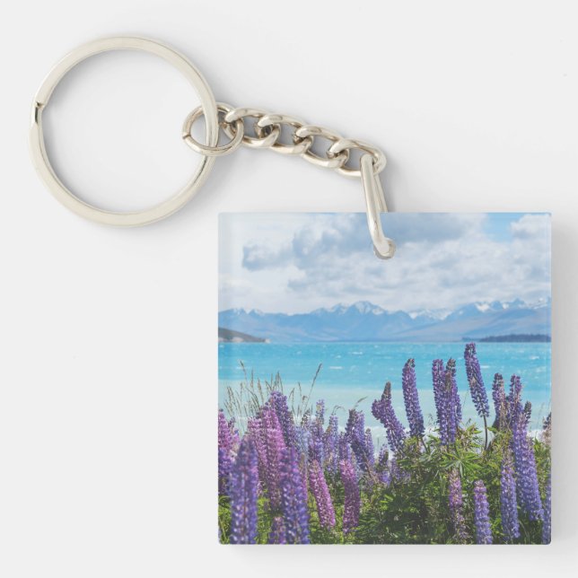 lavender on the lake shore keychain (Front)