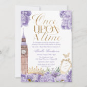 Lavender Once Upon a Time Princess Baby Shower Invitation (Front)
