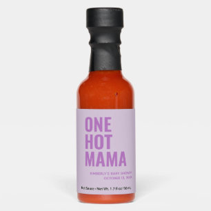 Lavender One Hot Mama Baby Shower Party Favor Sauces