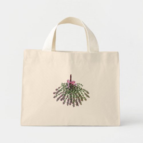 Lavender or thyme girly gift mini tote bag