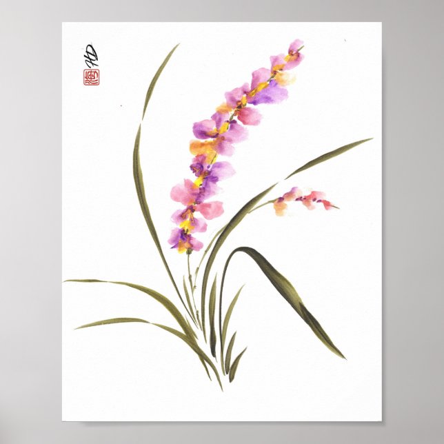 Lavender Orchid Grace Poster (Front)
