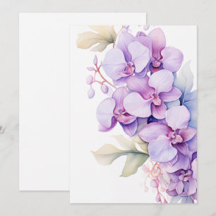 Lavender Orchids Elegant Special Occasions Holiday Card