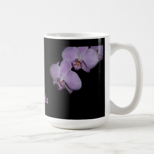 Lavender orchids personalized Mug