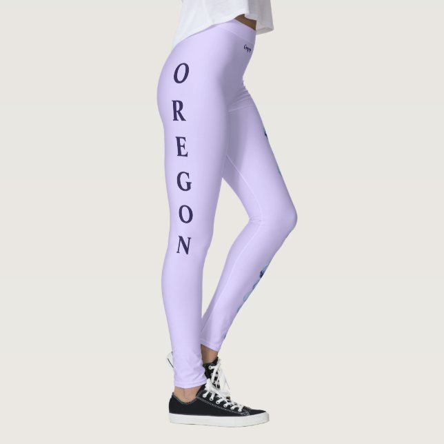 Lavender Oregon State Grape Leggings (Right)