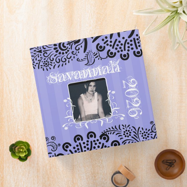 Lavender Paisley Class of  Binder (In Situ)