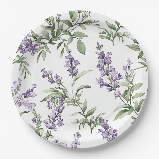 Lavender, Paper Plates (Front)
