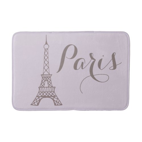 Lavender Paris Eiffel Tower Bath Mat