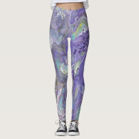 Lavender & Pastel Abstract Leggings - 