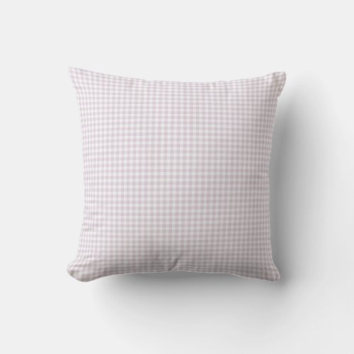Lavender Pastel Gingham Check Throw Pillow