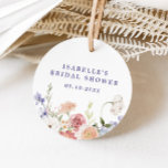 Lavender Pastel Spring Floral Bridal Shower Favor Tags<br><div class="desc">Elegant pastel floral bridal shower favor tags featuring a colorful watercolor floral design with soft purple,  lavender,  peach and blue pastel flowers. Perfect for a garden bridal shower with a "love in bloom" theme.</div>