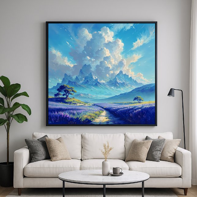 Lavender Path - Painterly Landscape Art Poster (Creator Uploaded)