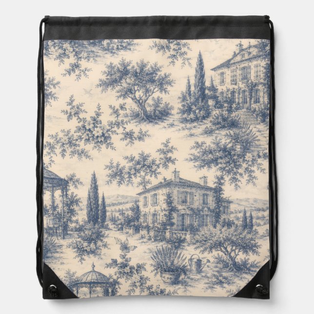 lavender pattern drawstring bag  (Front)