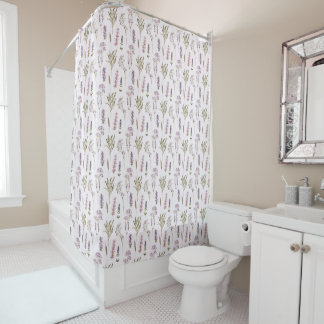 Lavender Pattern Shower Curtain
