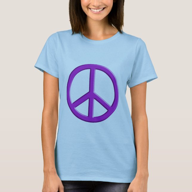 Lavender Peace Sign T-Shirt (Front)