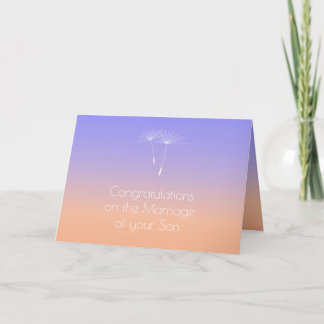 Lavender Peach Parents of Bride Congratulations Card