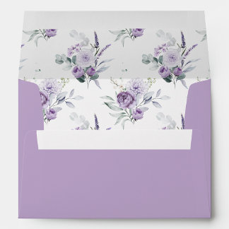Lavender Peonies and Roses Envelope