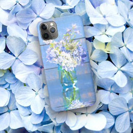Lavender & Periwinkle Hydrangea Rustic Vase iPhone 17 Pro Max Case