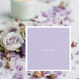 Lavender Personalized Name Bridal Shower Cocktail  Napkins